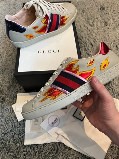 gucci flame tan|gucci ace flames.